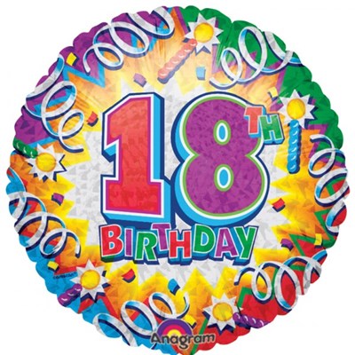 Buy And Send Happy 18th Birthday 18 inch Foil Balloon